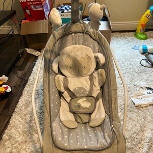Cozy Sheep Baby Swing in Gray